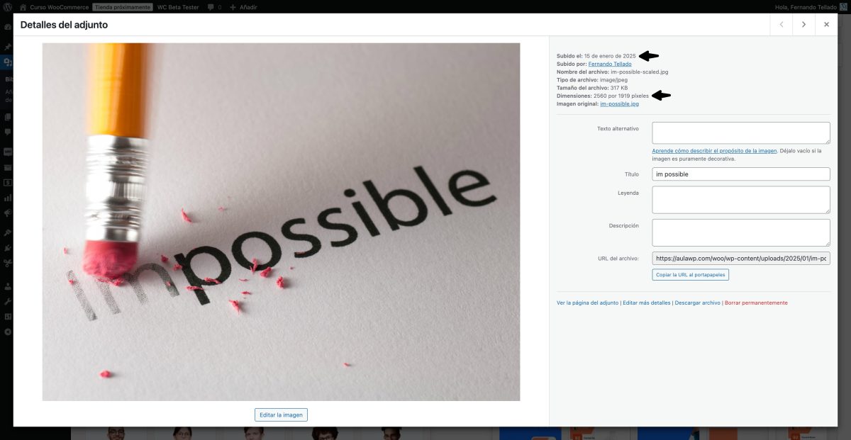 archivo grande subido a wordpress