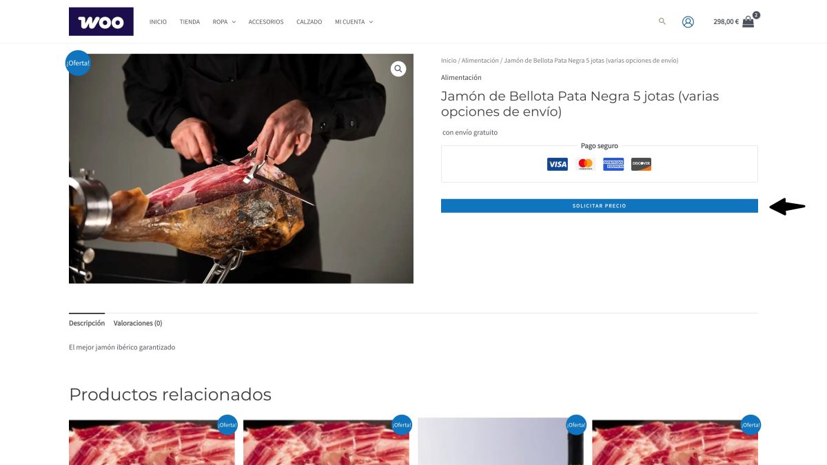 producto agrupado woocommerce modo catalogo