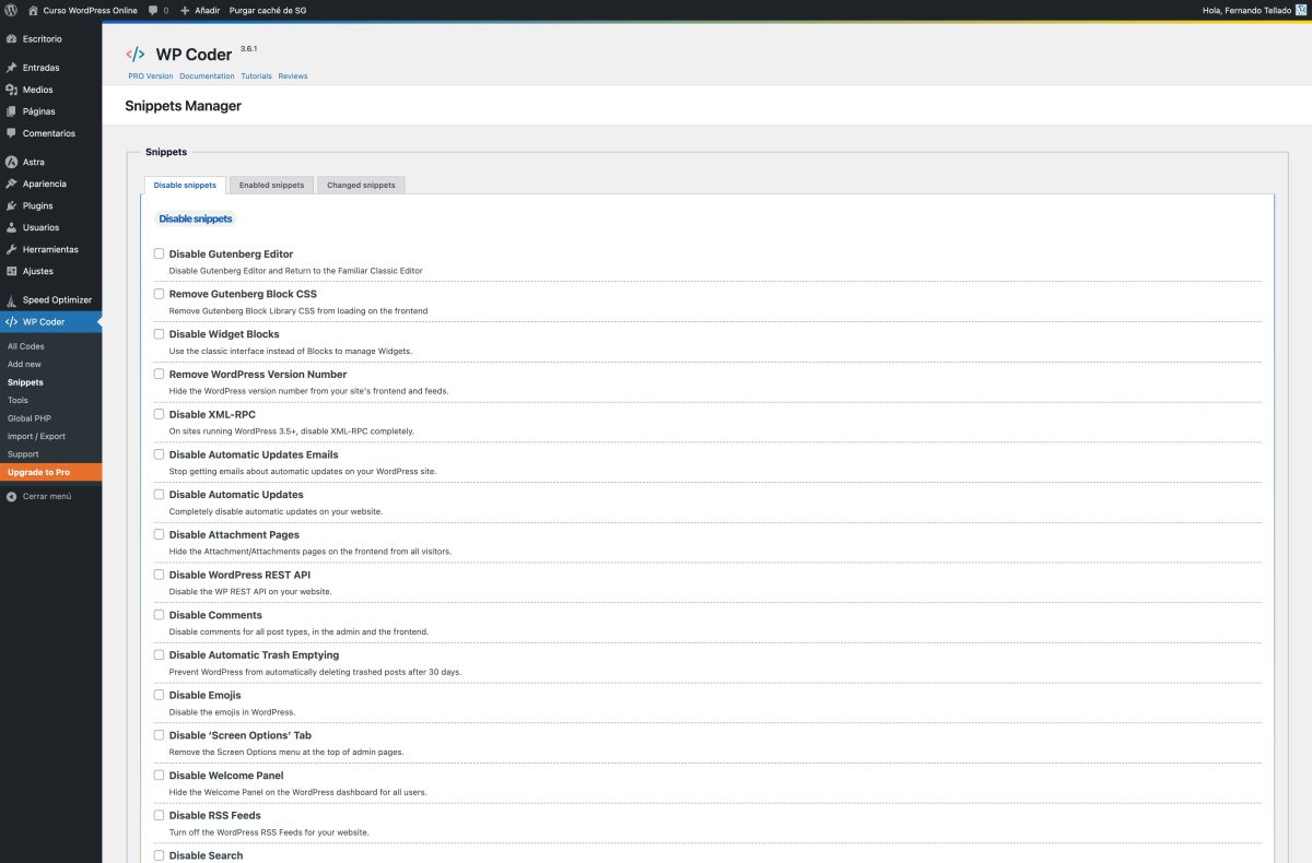 wp coder version 3 6 1 curso wordpress online — wordpress 22 01 2025 17 16