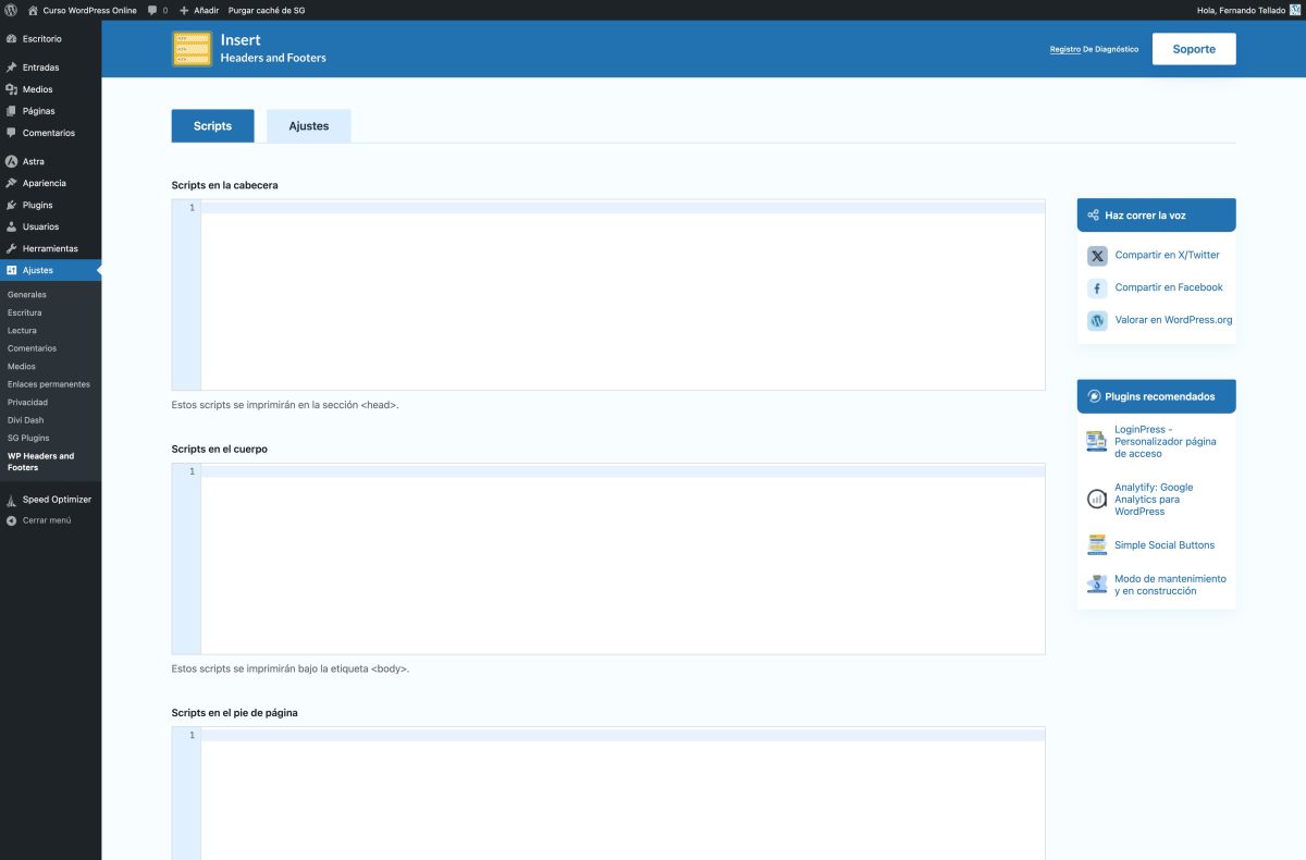 wp headers and footers curso wordpress online — wordpress 22 01 2025 12 22
