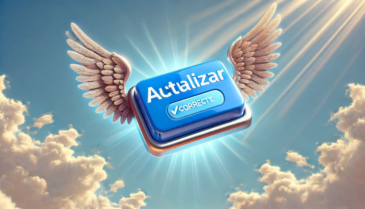boton actualizar con alas