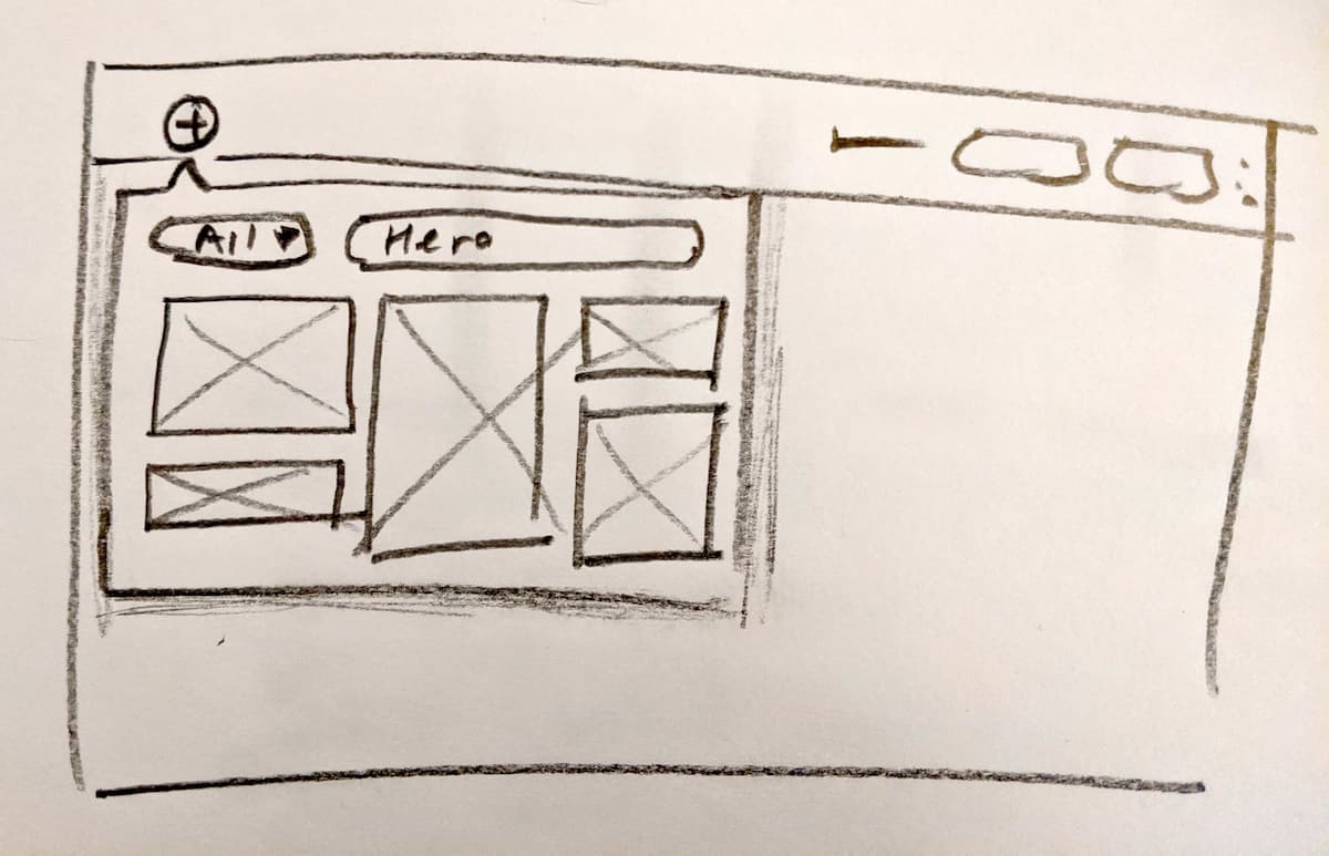 editor bloques wordpress boceto a lapiz