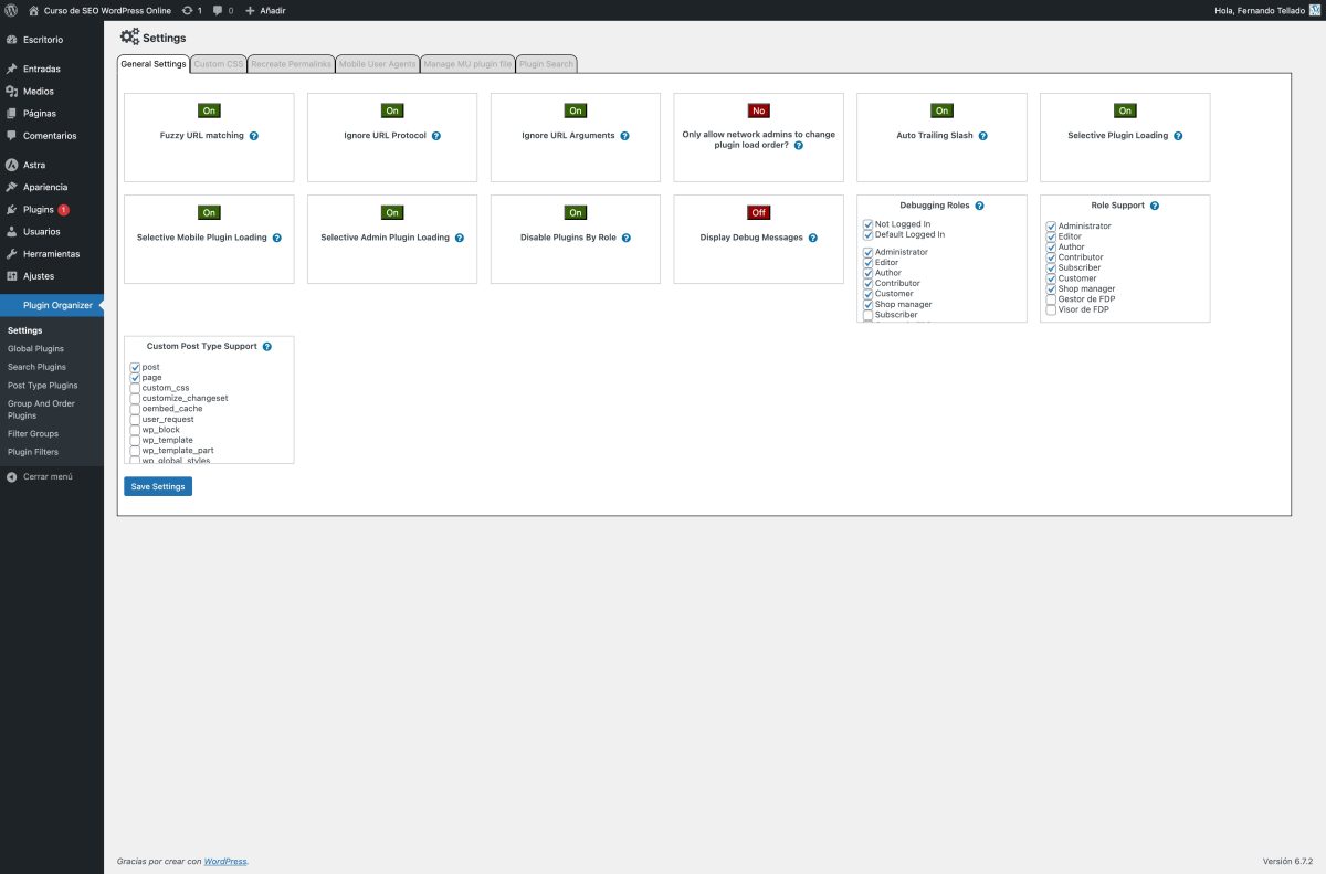 modulos plugin organizer