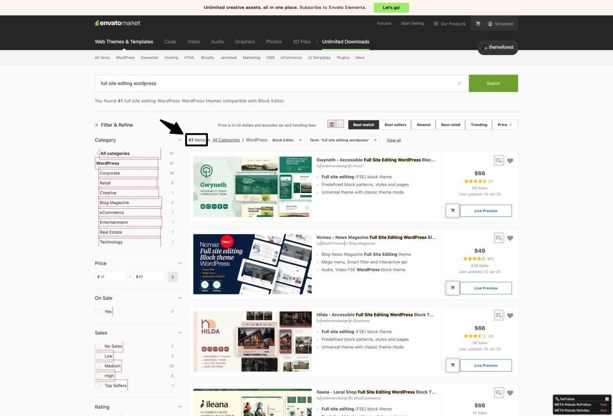temas fse themeforest