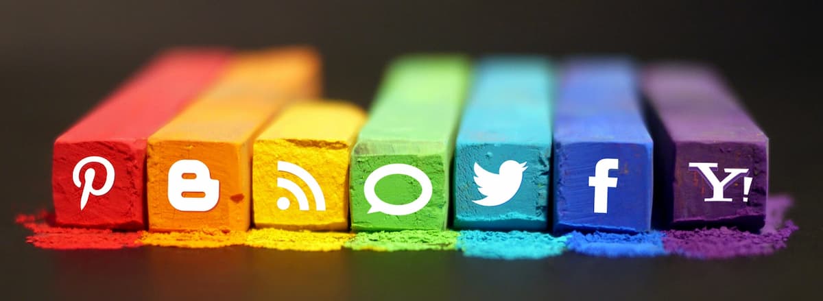 tizas colores iconos sociales