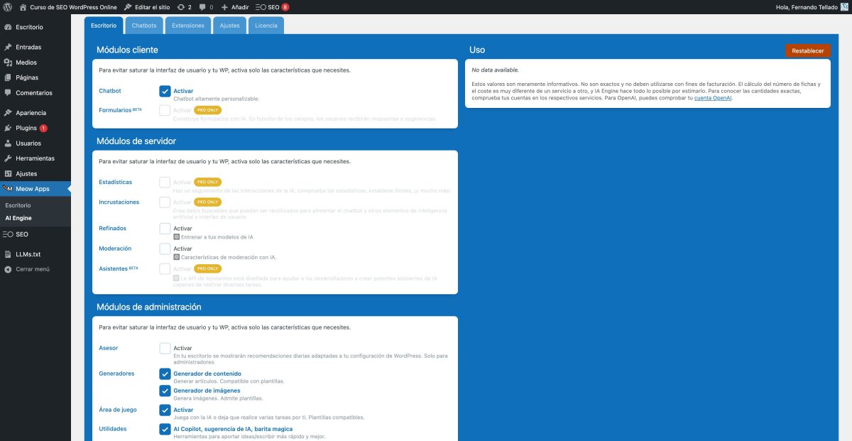 ai engine wordpress