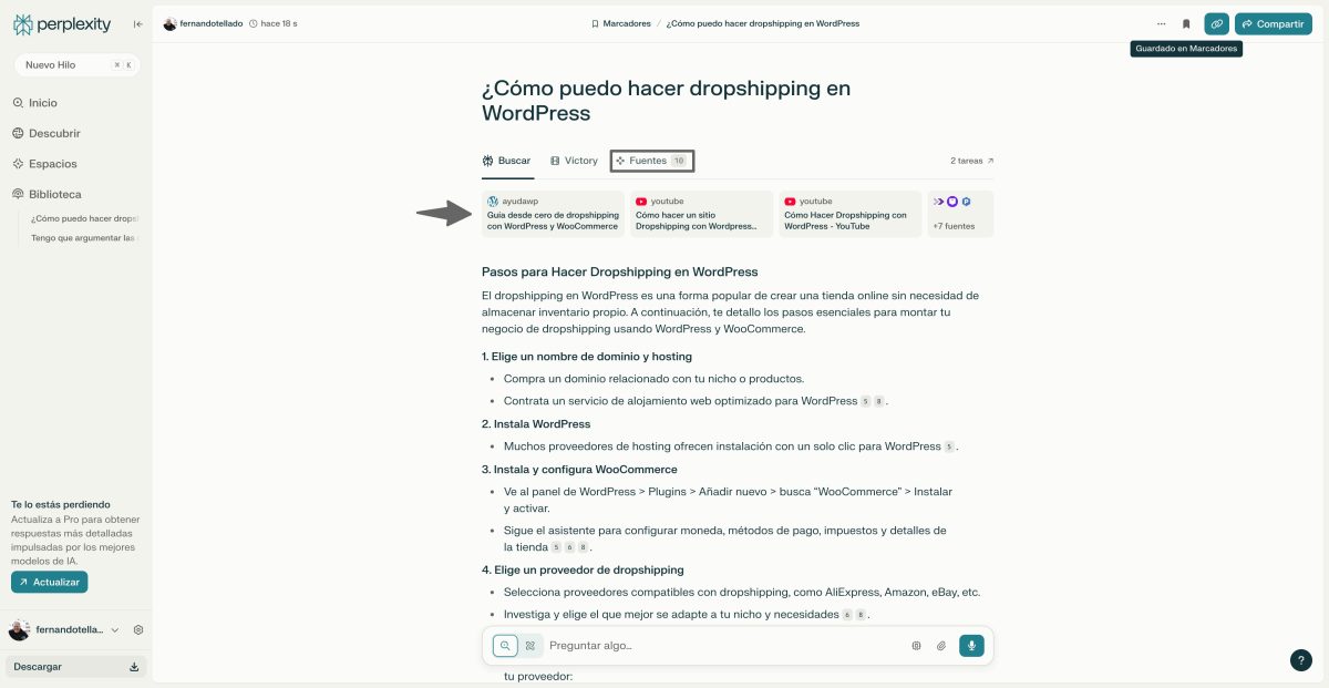 cómo puedo hacer dropshipping en wordpress perplexity
