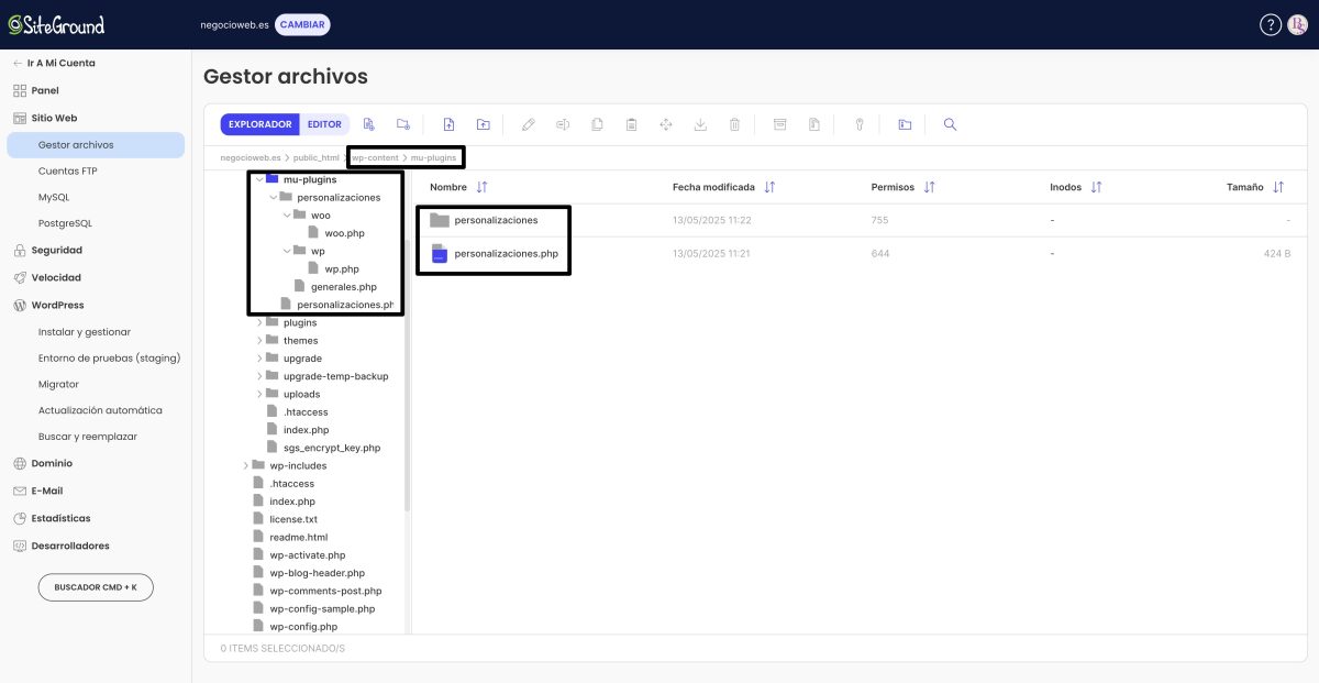 mu plugin varios archivos carpetas