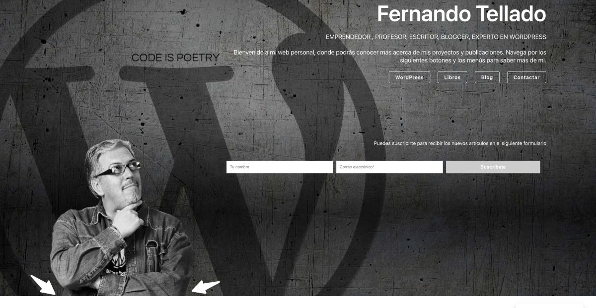sin relleno inferior imagen dentro de bloque wordpress