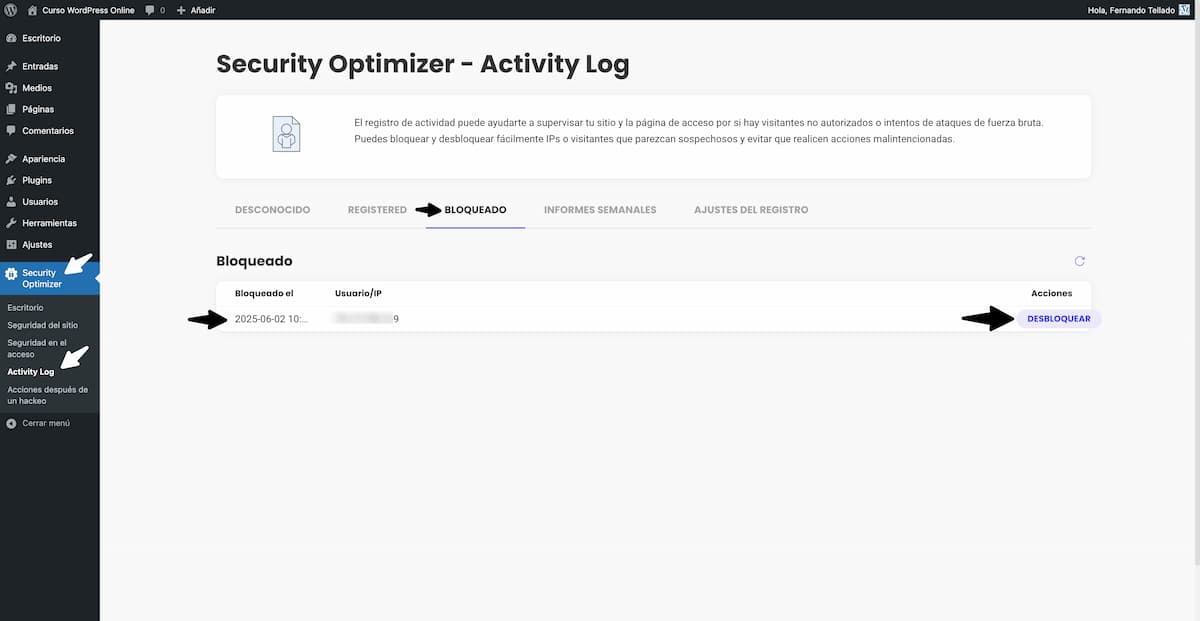 desbloquear ips security optimizer