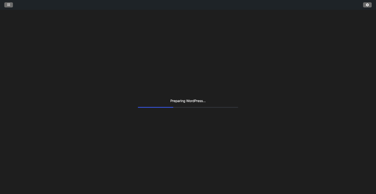 preparando wordpress en playground