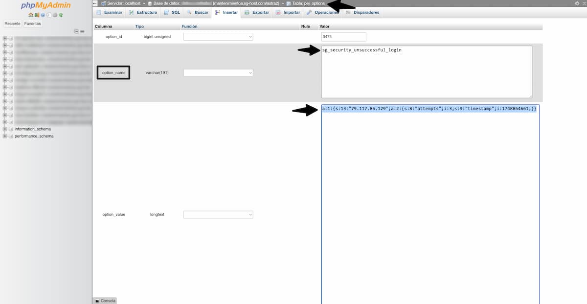 registro accesos bloqueados opcion sg security optimizer