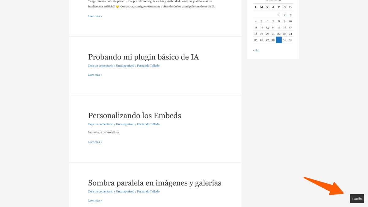boton wordpress volver arriba