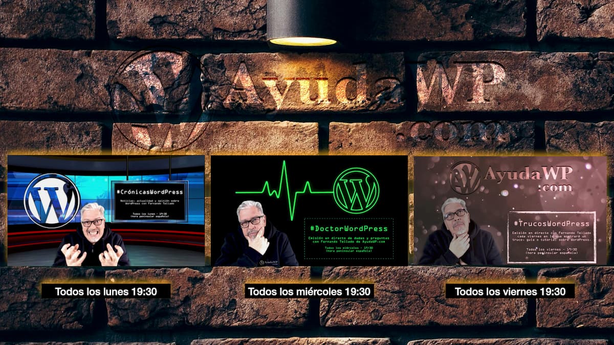 directos youtube semanales ayudwp