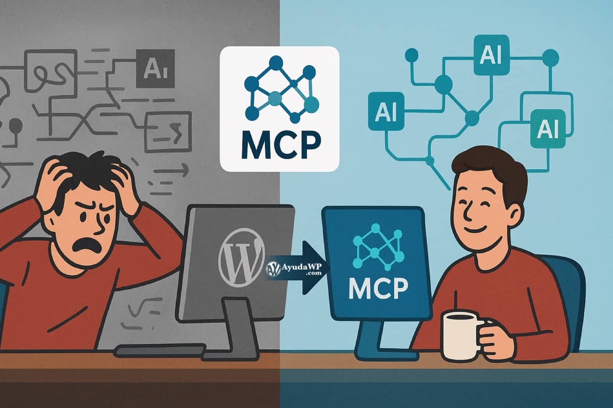 mcp ia wordpress antes despues