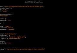 blueprint json wordpress