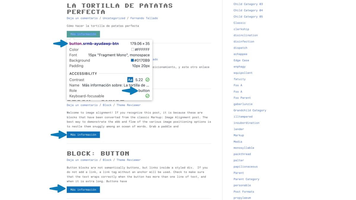 leer mas wordpress con button
