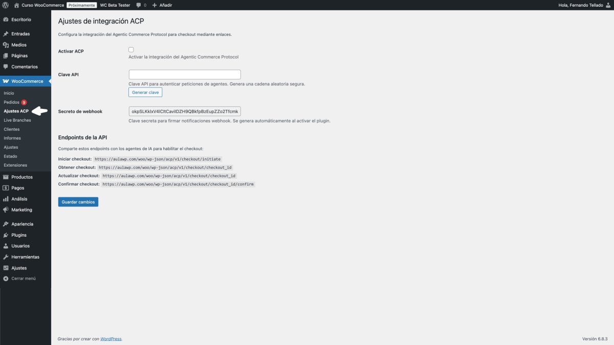 plugin woocommerce integracion acp