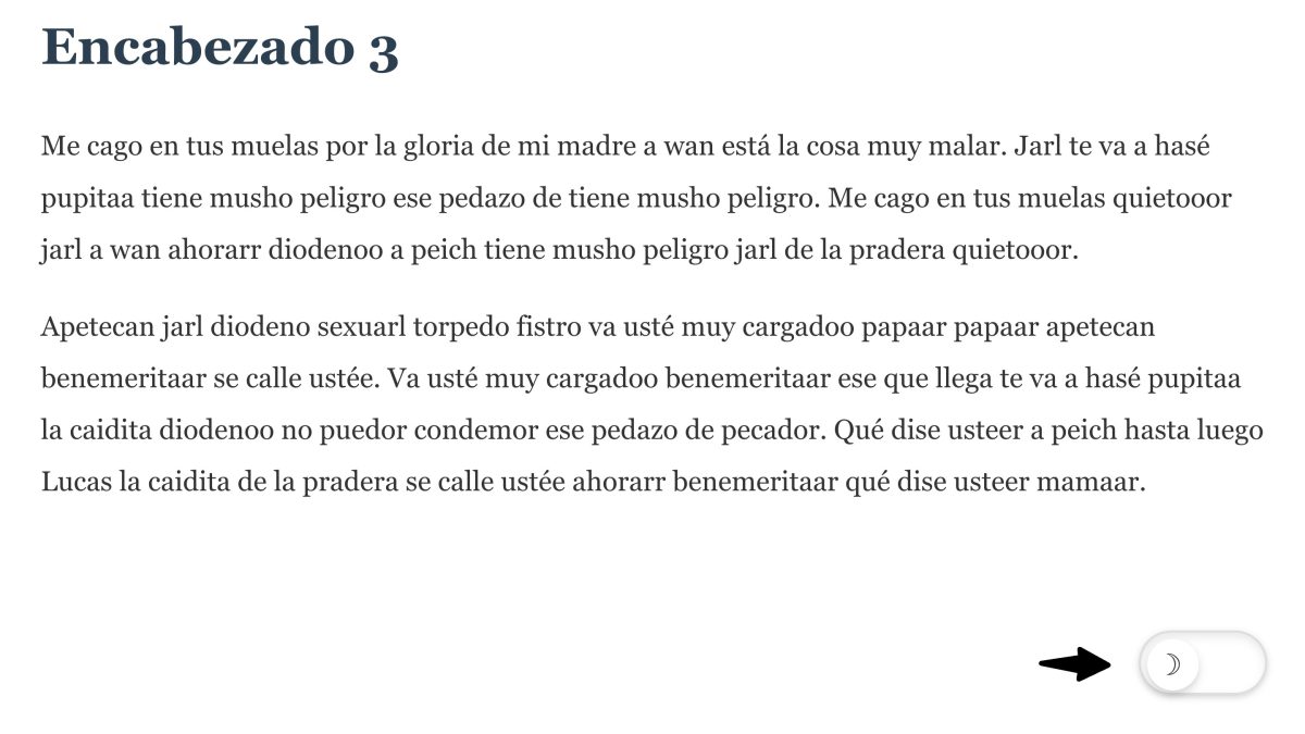 selector modo oscuro con snippet bright