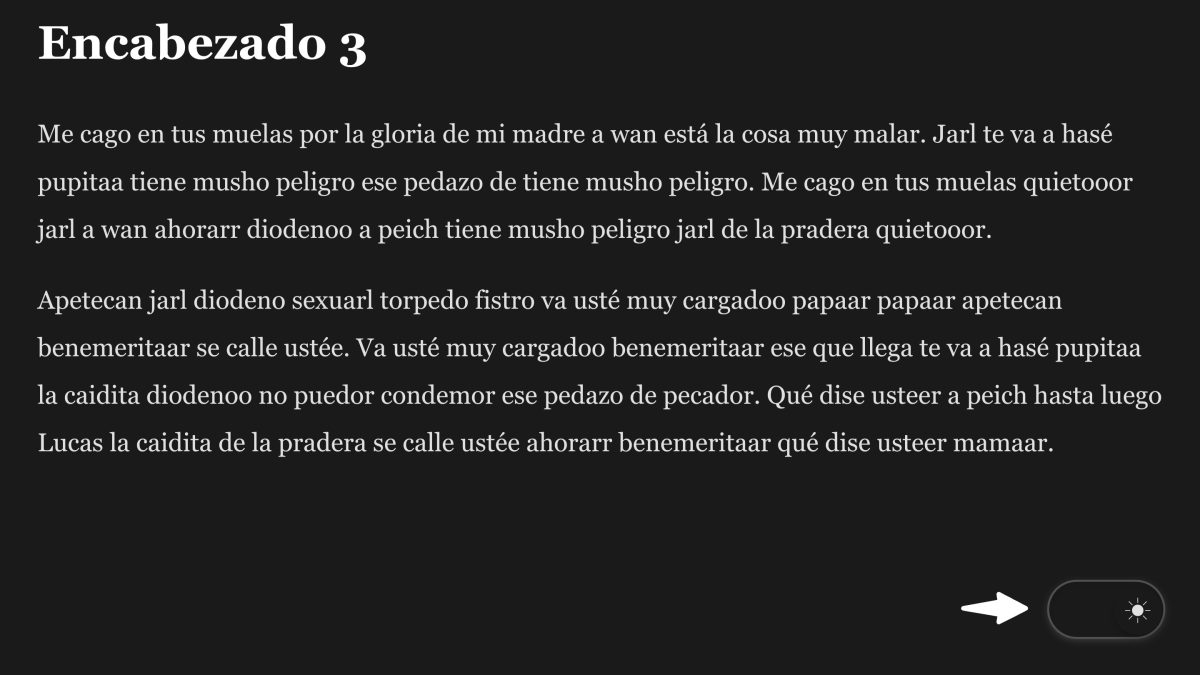 selector modo oscuro con snippet dark