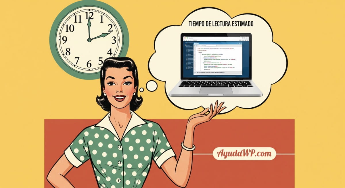 tiempo lectura estimado wordpress sin codigo ayudawp