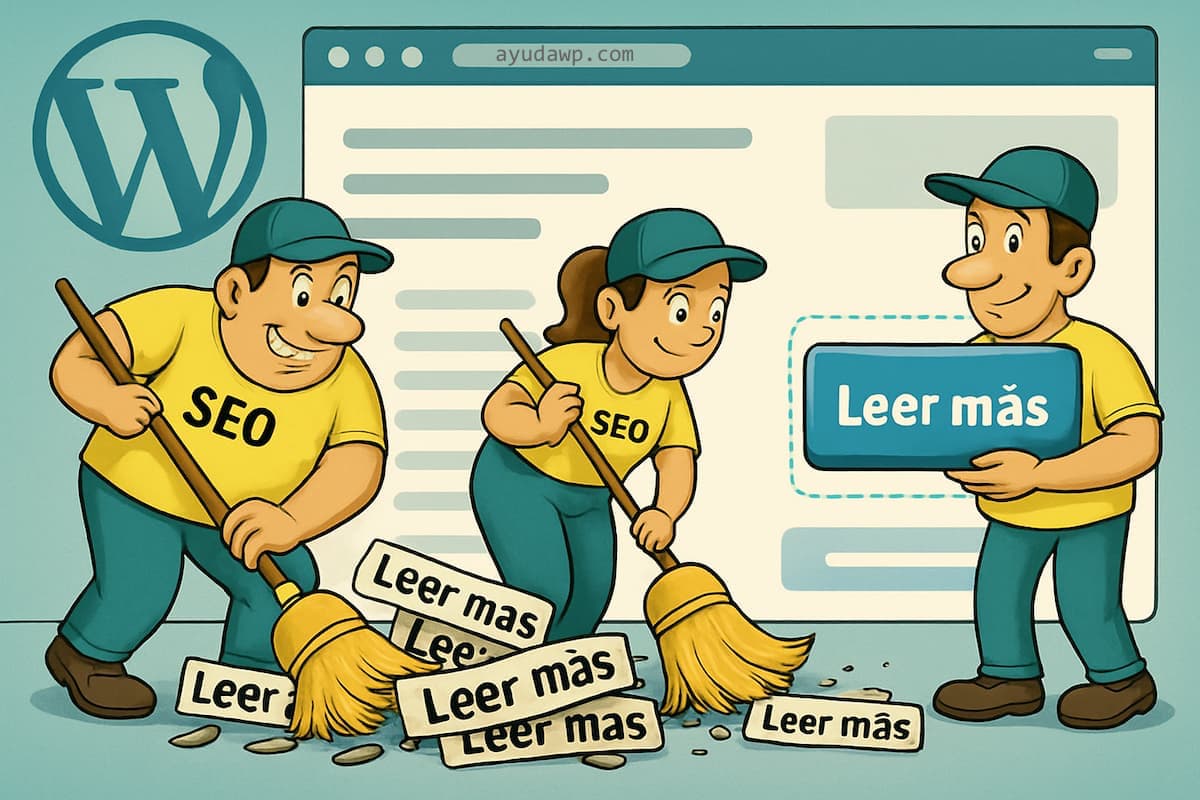 wordpress sustituir enlaces leer mas botones