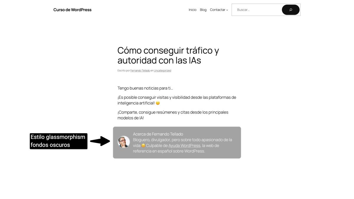 caja bio glassmorphism fondos oscuros