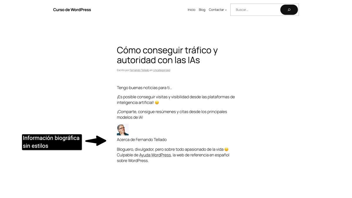 caja informacion biografica autor automatica sin estilos