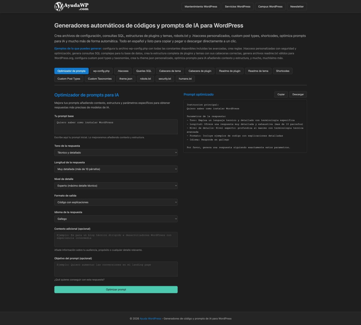 optimizador de prompts