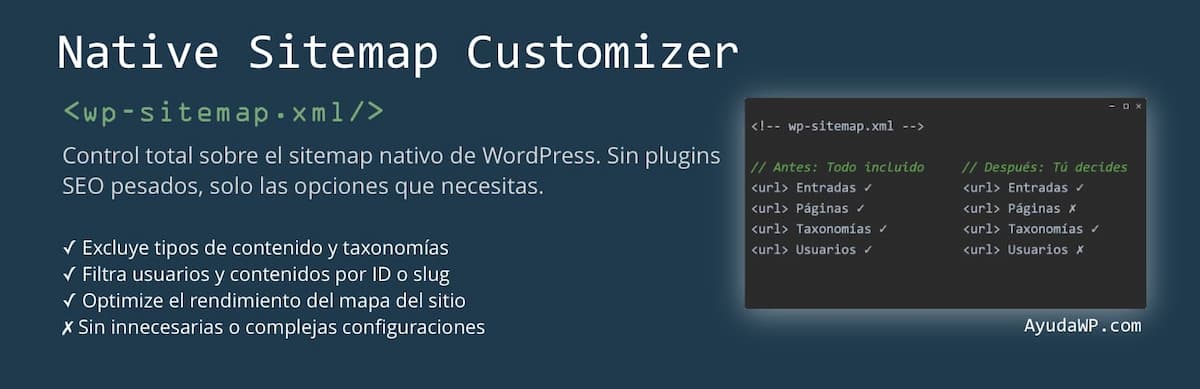 personalizar mapa del sitio nativo de wordpress