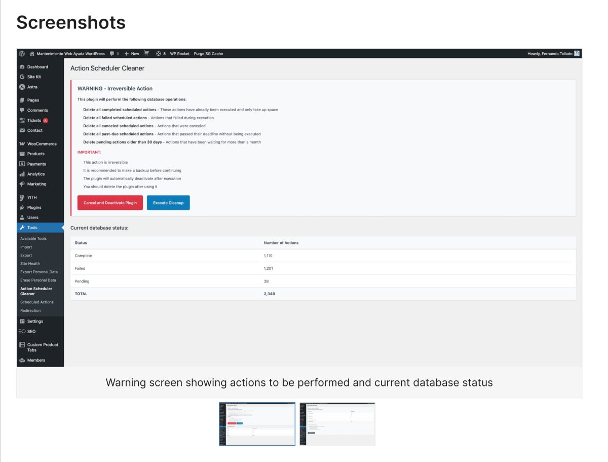 screenshots plugin wordpress