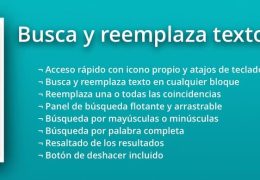 buscar reemplazar texto bloques wordpress