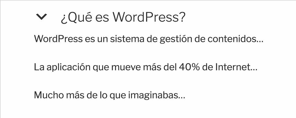 cambiar icono bloque acordeon con dashicons