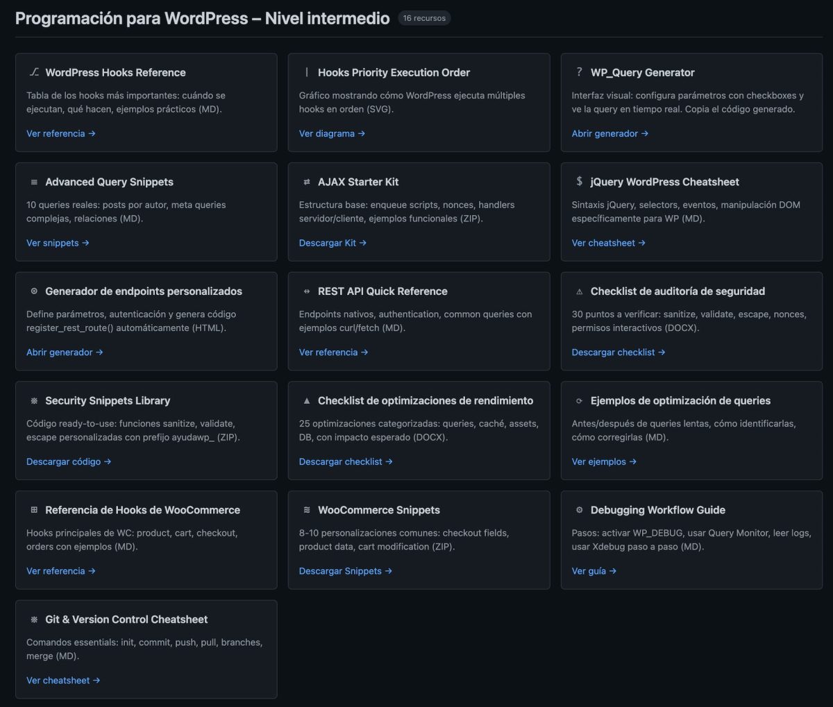 herramientas del curso wordpress avanzado ayudawp 3