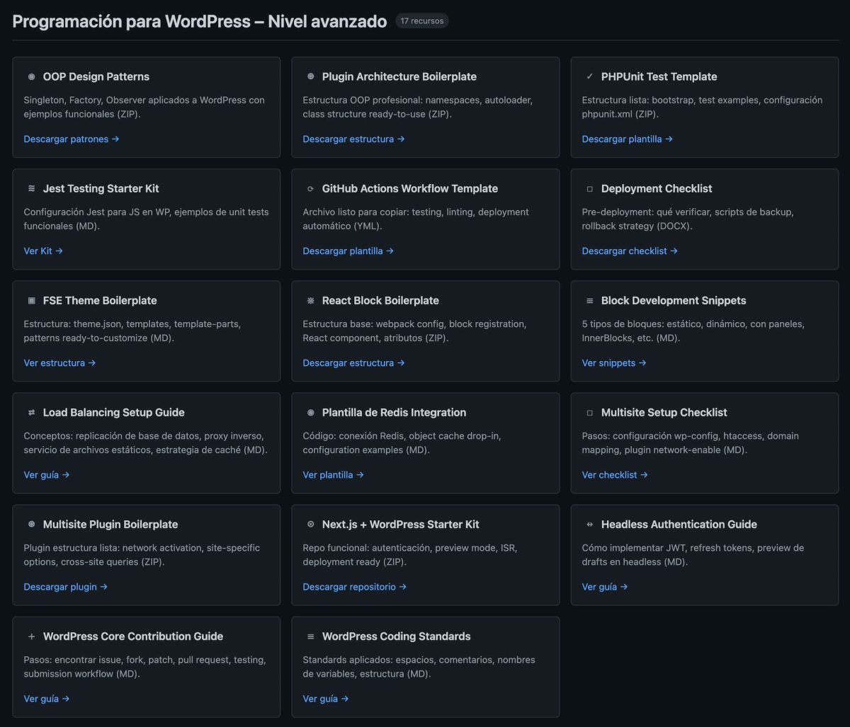 herramientas del curso wordpress avanzado ayudawp 4