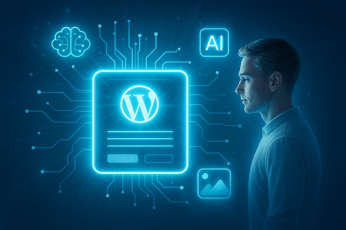 hombre wordpress ia futuro hibrido