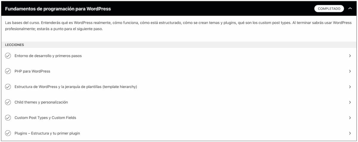 modulo 1 curso programacion wordpress