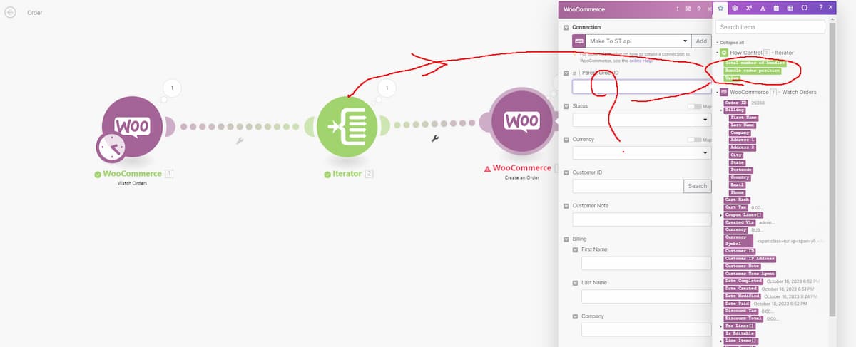 woocommerce make integromat