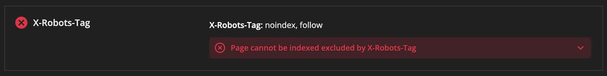 x robots tag noindex