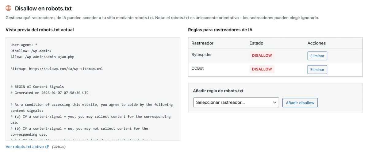 vigia disallow robots