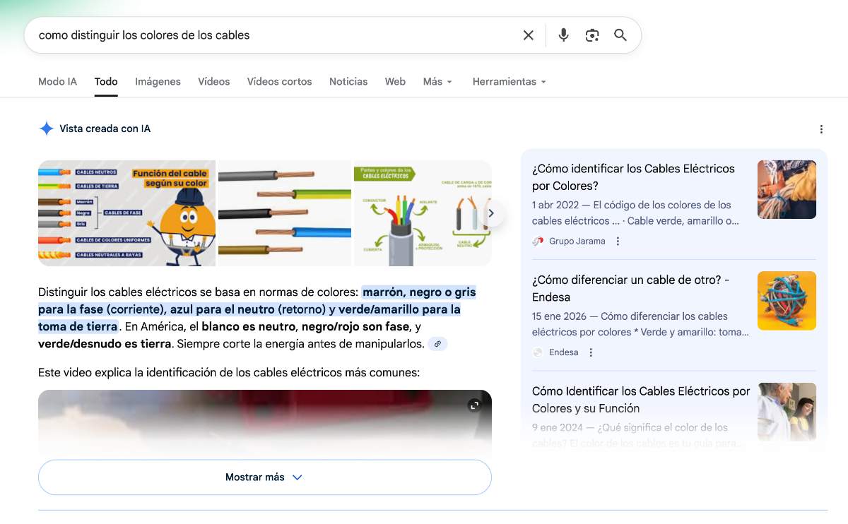 ai overview carrusel imagenes