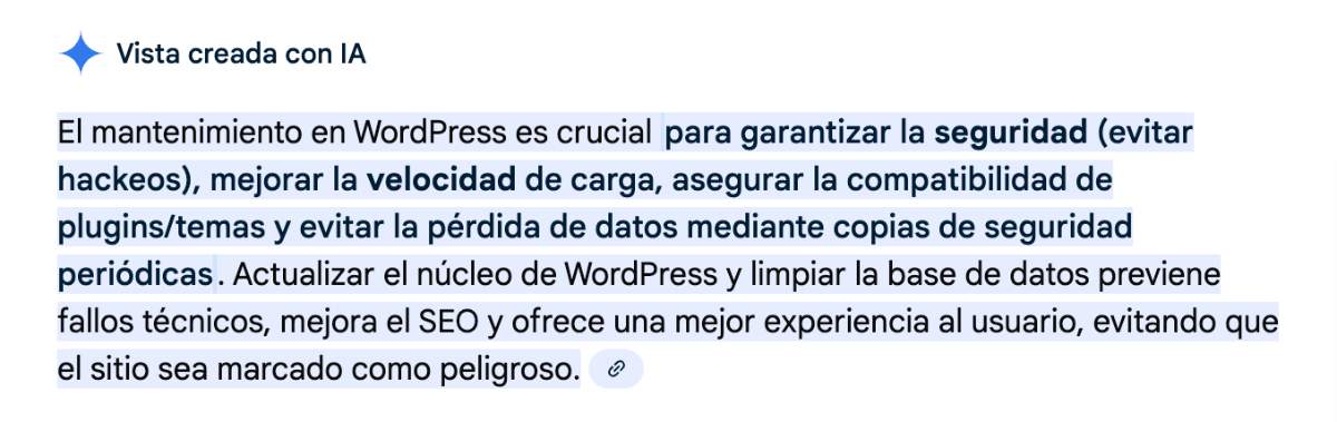 ai overview enlace en texto