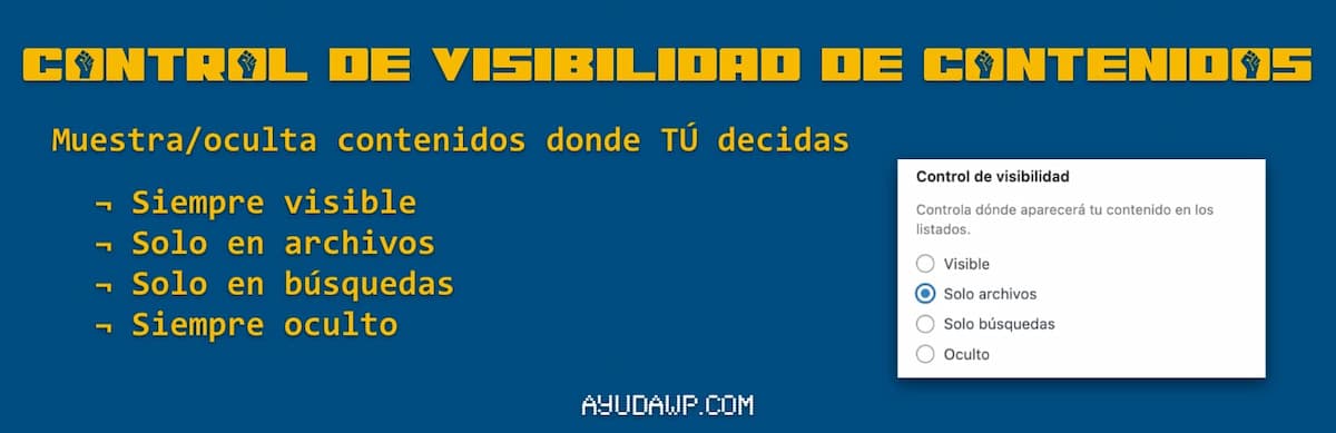 control visibilidad posts