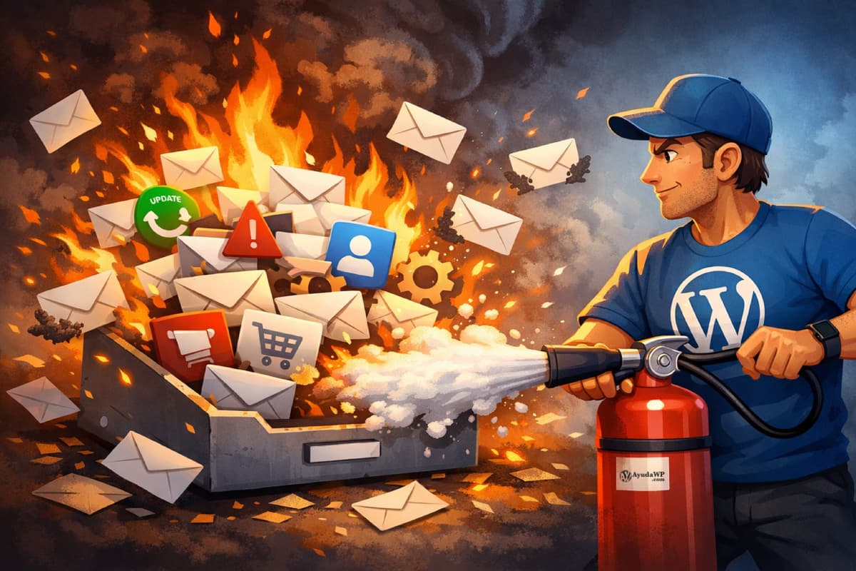 desactivar emails wordpress