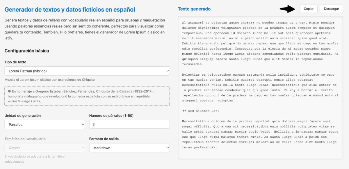 generador textos copiar descargar