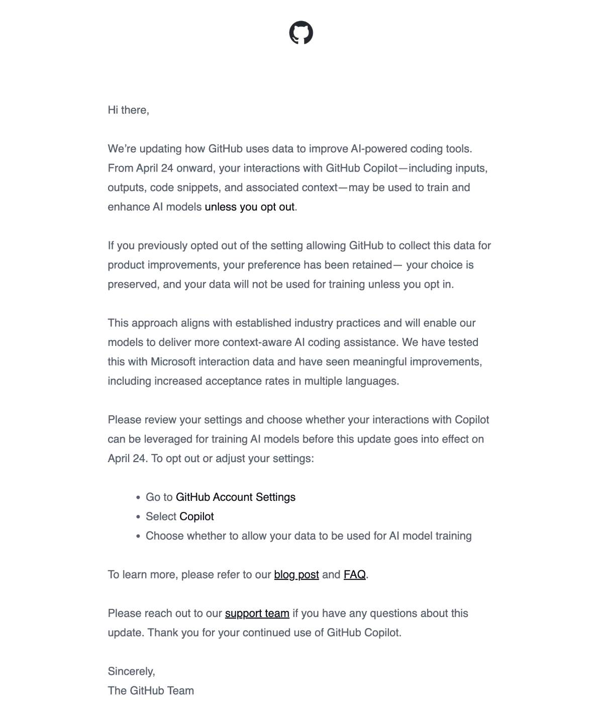 carta github entrenar ia con tu codigo