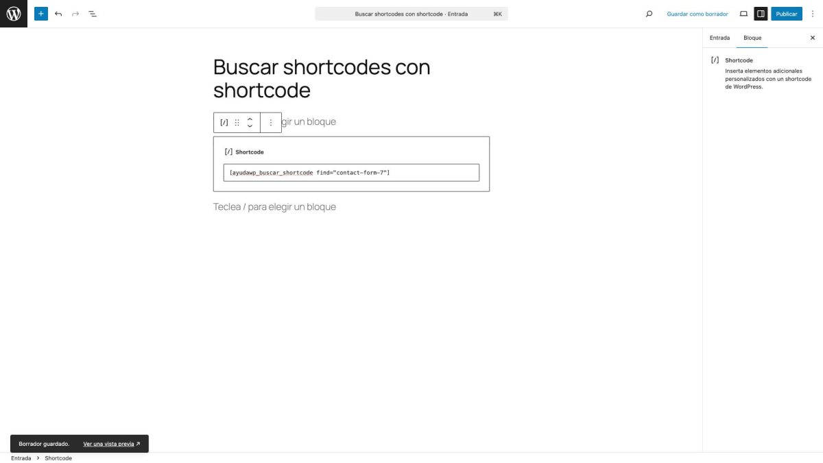 entrada con shortcode para buscar shortcodes