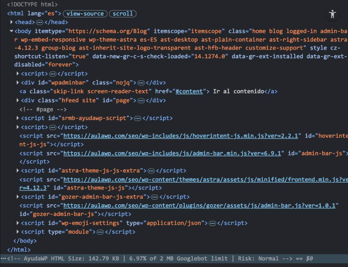 peso pagina limite googlebot en codigo fuente