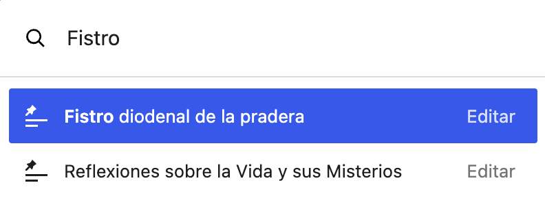 buscar contenidos paleta comandos
