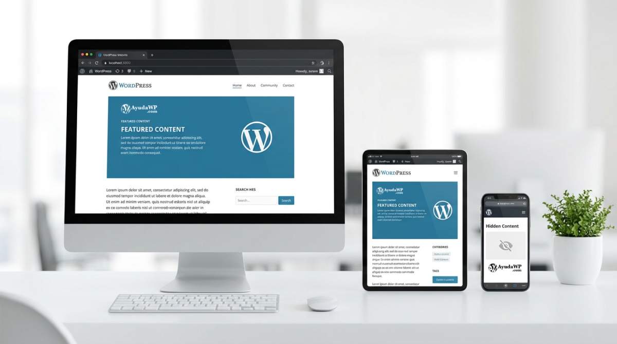 ocultar bloques wordpress